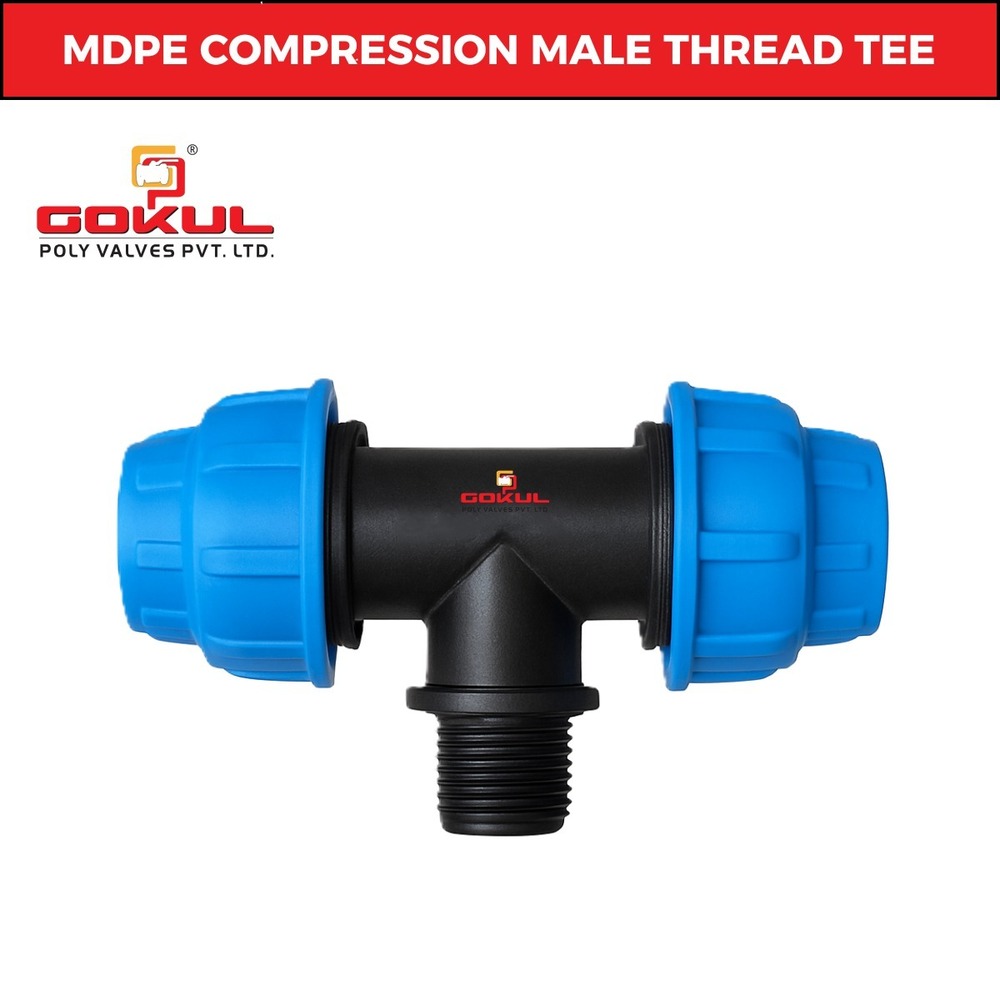 Gokul MDPE Compression Male Thread Tee