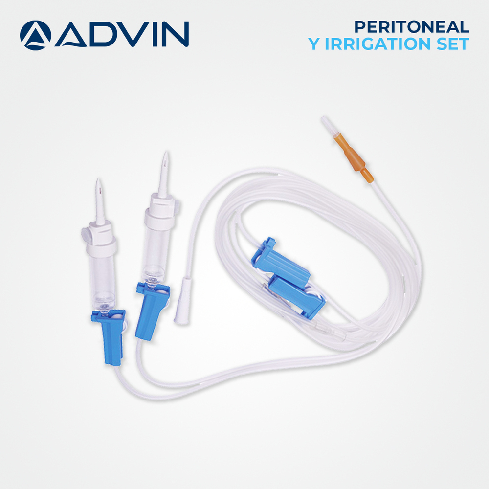Peritoneal Y Irrigation Set - Polyvinyl Chloride & Polypropylene Materials | Sterile Single-use Kit With Smooth Ss Trocar And Spare Scalpel Blade
