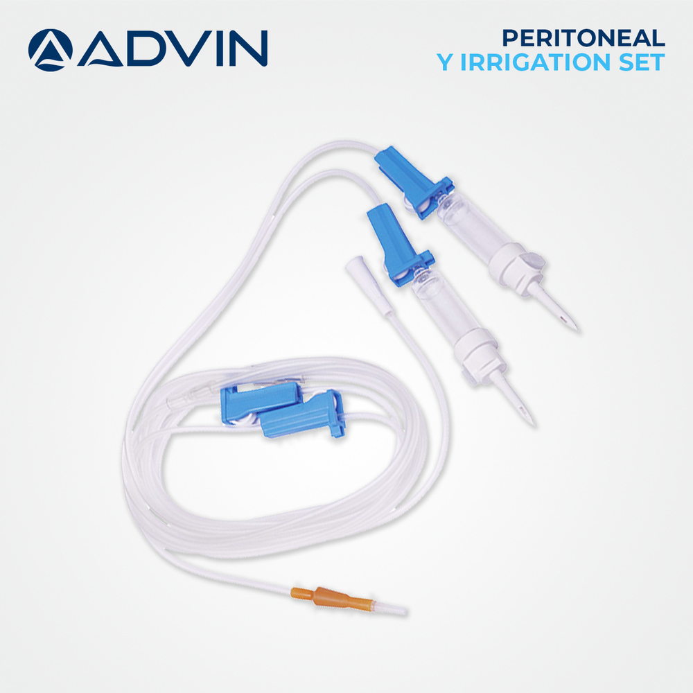 Peritoneal Y Irrigation Set - Polyvinyl Chloride & Polypropylene Materials | Sterile Single-use Kit With Smooth Ss Trocar And Spare Scalpel Blade