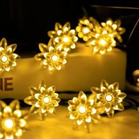 14 Led Double Lotus String Light - Height: 1  Centimeter (cm)