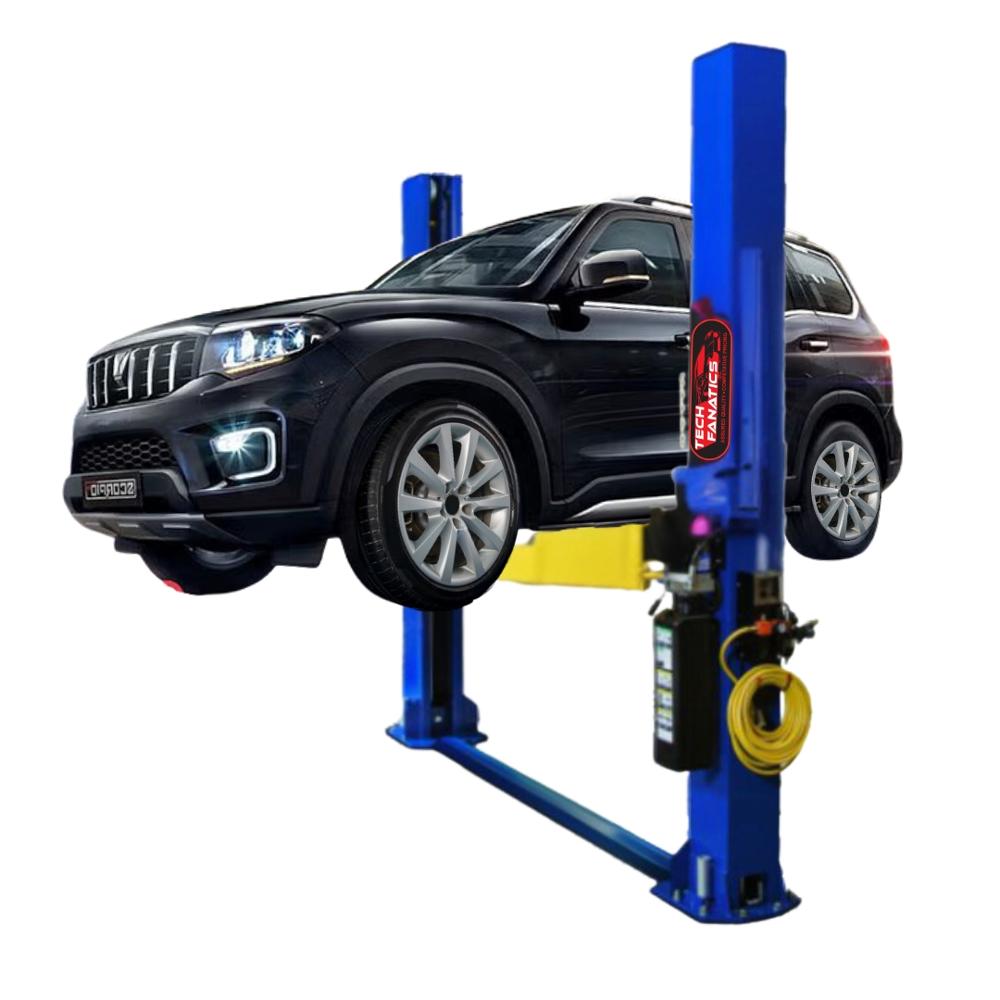 Two Post Lift - Electric Powered, Standard Size | Ideal For Industrial Garage And Service Station Equipment, 1-year Warranty