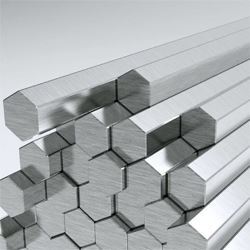 304 Stainless Steel Hex Bar - Color: Silver