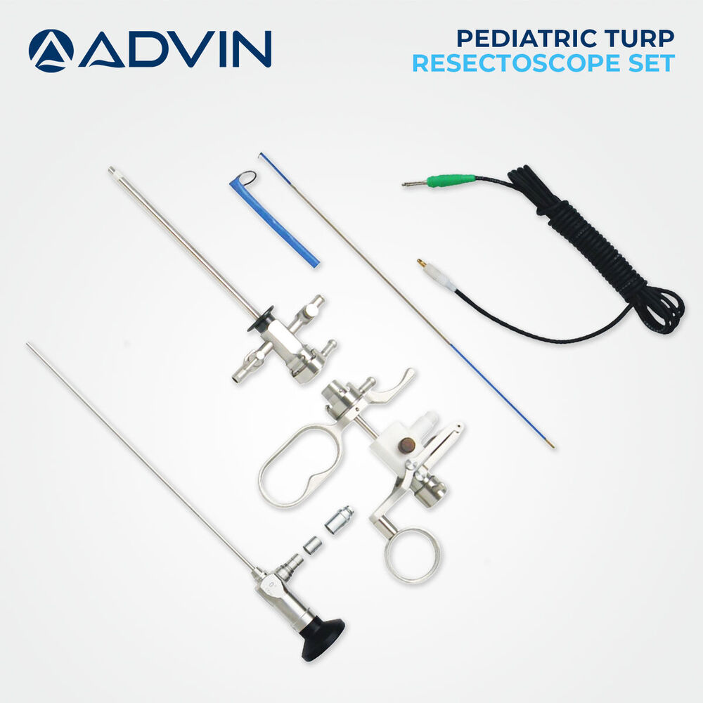 Urology Pediatric TURP Resectoscope Set, Stainless Steel | 2.7mm Diameter, Continuous Irrigation, Compatible with Rotatable Sheath