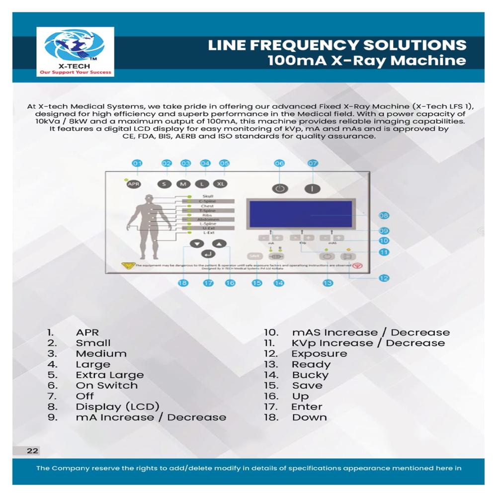100mA Digital X Ray Machine