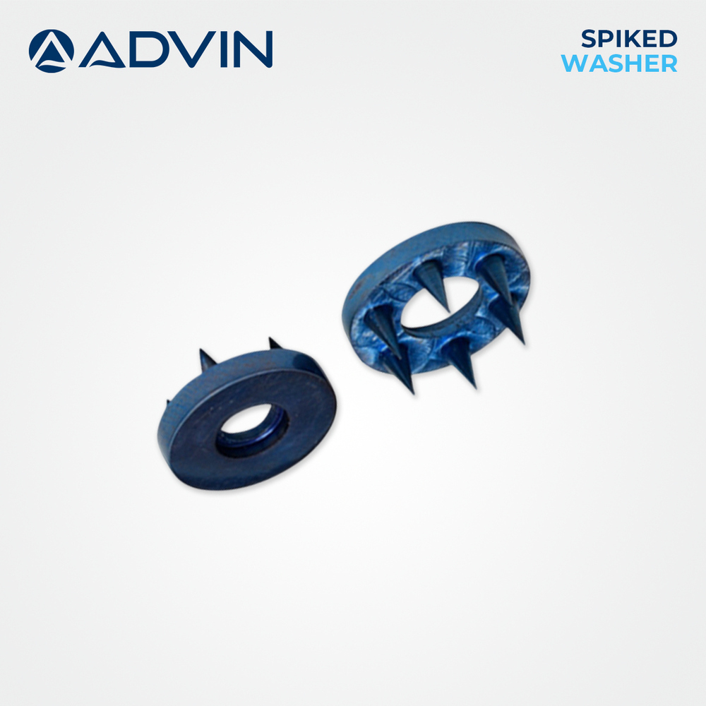 Spiked Washer - Low-profile Steel Design | Direct Soft Tissue Fixation, Reduced Soft-tissue Irritation, Secure Ligament Stabilization