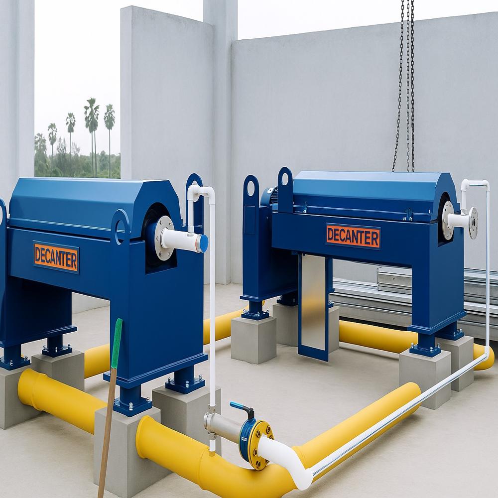 WCPL Effluent SS316 Self Cleaning Draining Sludge Decanter Centrifuge