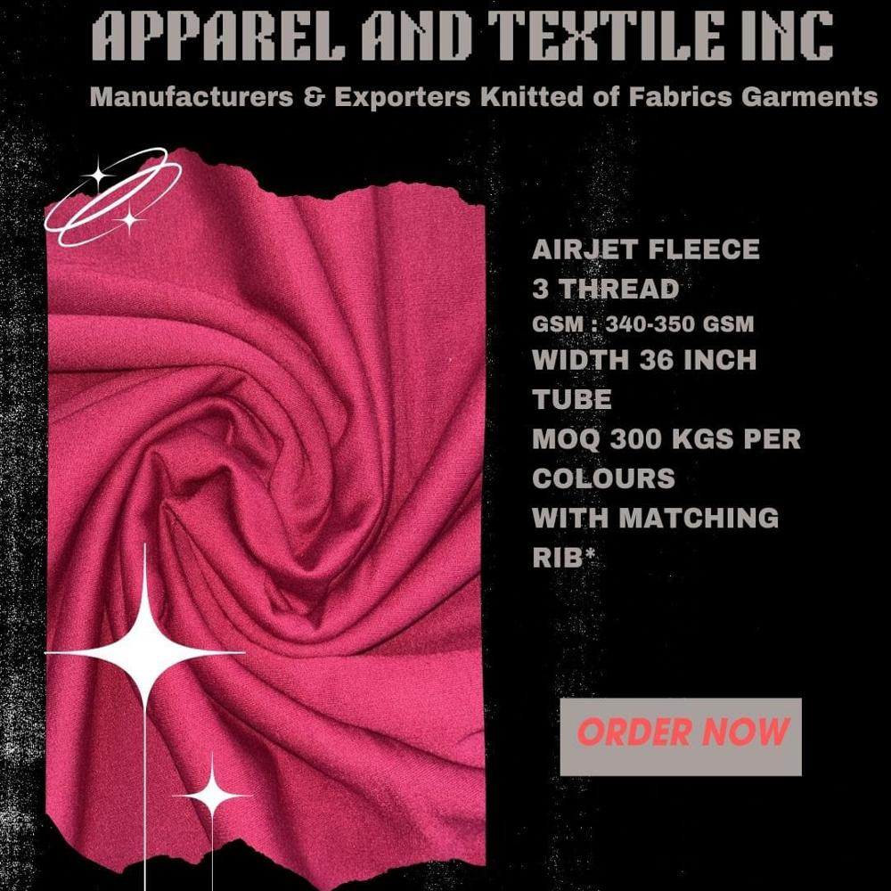 Airjet Fleece Fabric - Application: For Hoddies / Track Pants/Joggers