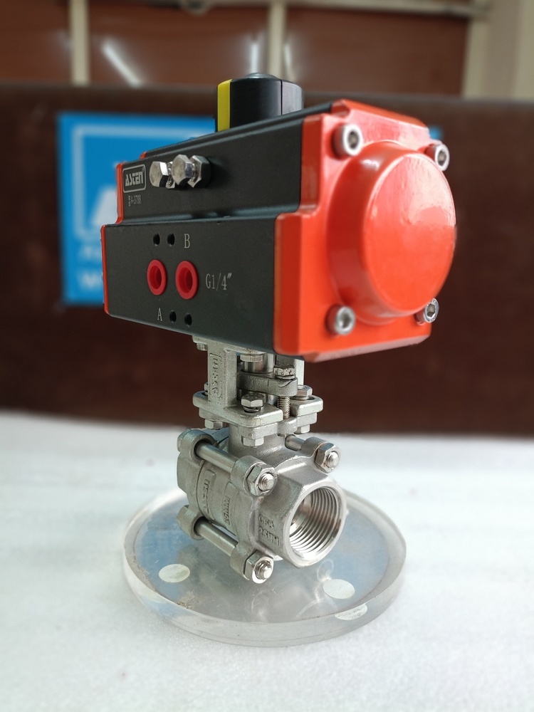 Pneumatic Actuator Ball Valve Screwed