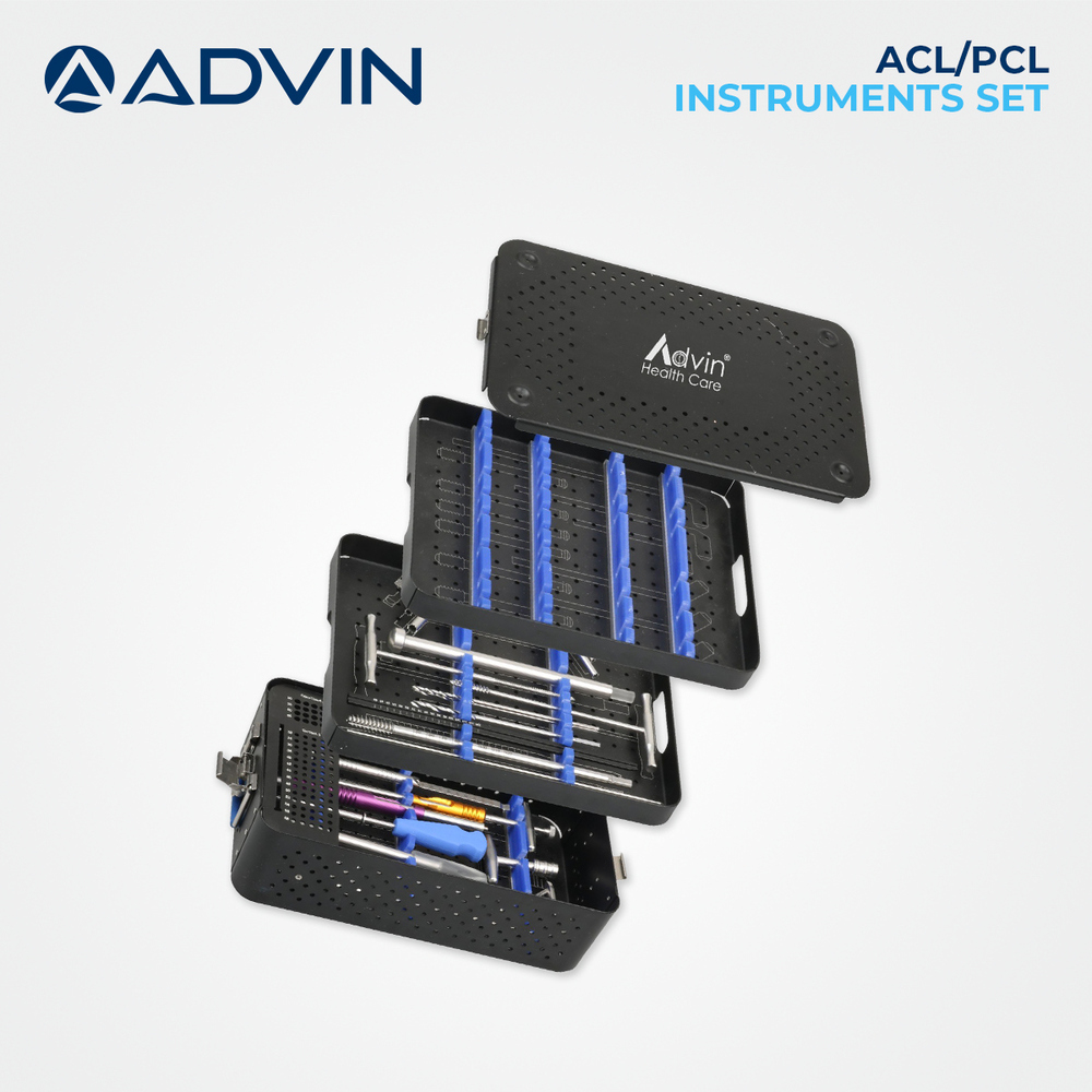 Acl Pcl Instruments Set - High Grade Material, Smooth Finishing, Corrosion Resistant, Autoclavable | Advanced Features For Knee Ligament Assessment