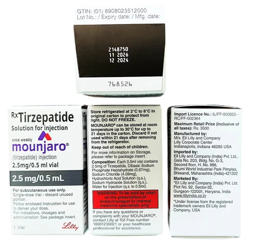 2.5Mg Tirzepatide Injection - Physical Form: Liquid