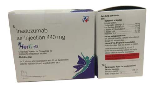 440Mg Trastuzumab For Injection - Origin: India