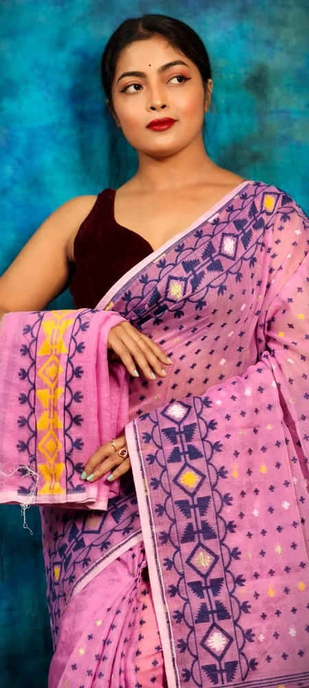 Puja Special Hazar Buti Soft Jamdani Saree