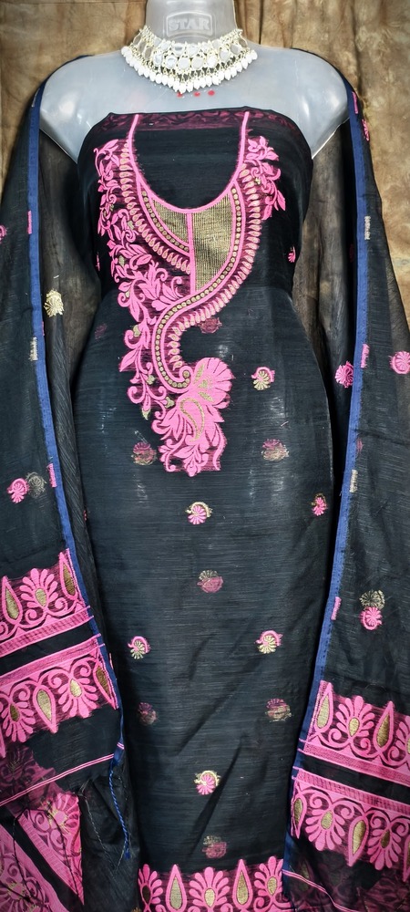 Kalka Motif Churider Piece With Dupatta