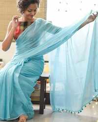 Pure Khadi Cotton Saree With Blouse