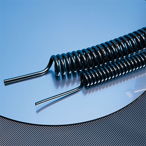 Spiral Coiled Nylon Tube - Color: Black