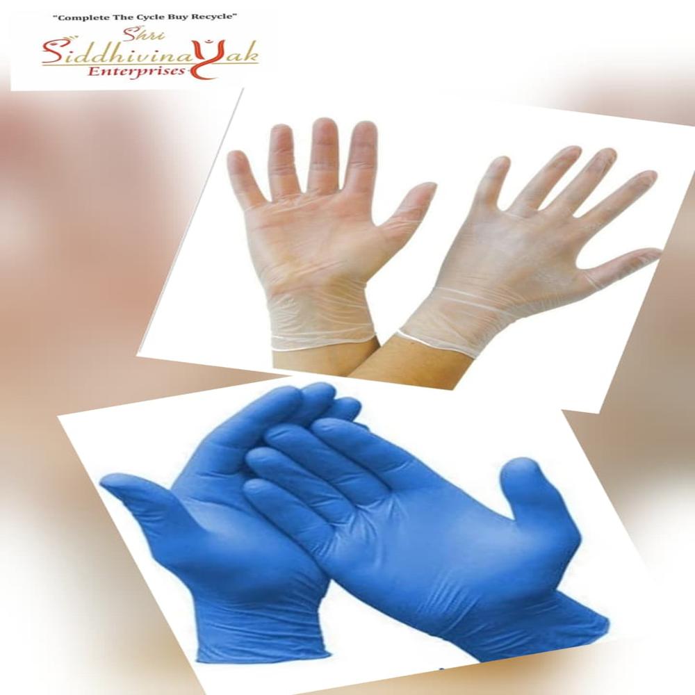 Nitrile Gloves - Color: Blue White