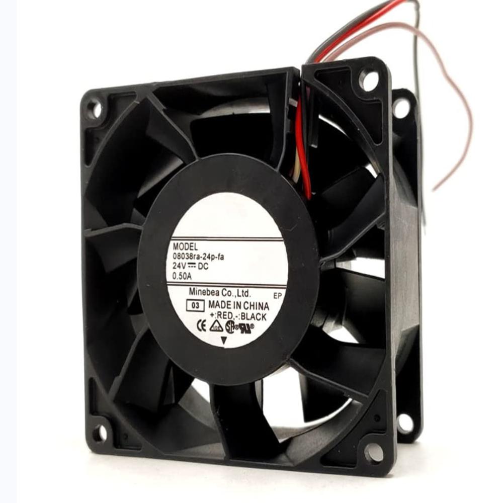 NMB MAT 08038RA-24P-FA 24V DC 0.50A 8038mm 4-Wire PLASTIC BALL Axial Cooling Fan