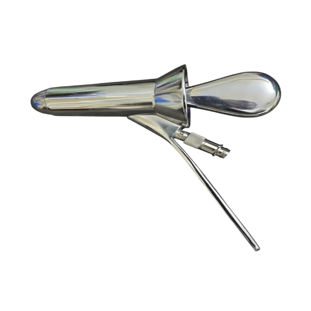 Protoscope / Rectal Speculum Bright Finish With Fiber Optic Illuminator Small - Color: Silver