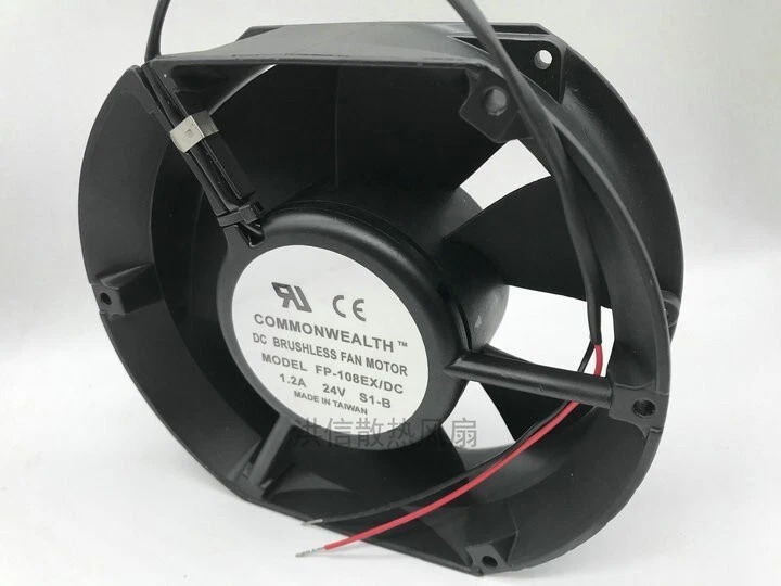 Commonwealth FP-108EX/DC S1-B 24V DC 1.2A 0.29A 35W 17251mm METAL BALL Axial Cooling Fan