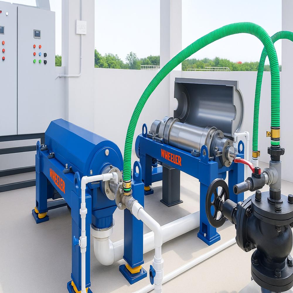 Service Sewage SS316 Automatic Draining Sludge Decanter Centrifuge