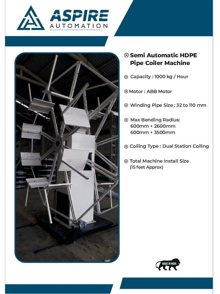 Semi Automatic HDPE Pipe Coiler Machine