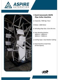 Semi Automatic Hdpe Pipe Coiler Machine - Automatic Grade: Semi-automatic