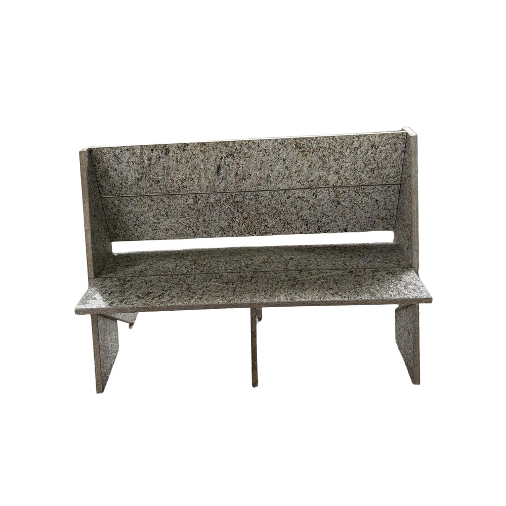 Recycled Plastic Outdoor Bench - Color: Grey