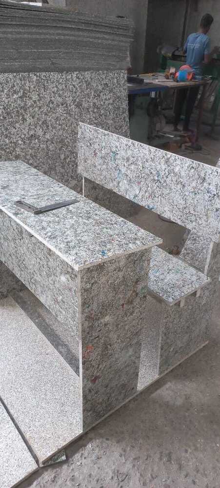 Customized Recycled Plastic School Bench - Color: Grey