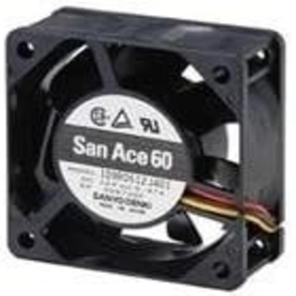 SANYO Denki 109R0624J402 24V DC 1.24A 6025mm 5.76W 7600RPM 37.1CFM 44dB, 2 Wire Axial Cooling Fan