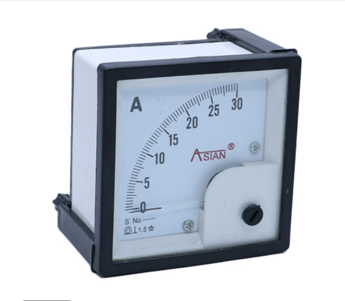 Single Phase Analog Ampere Meter - Color: White
