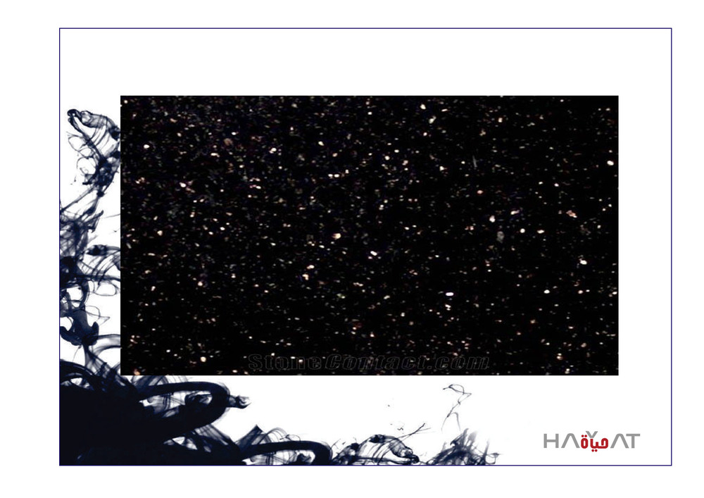 Black Galaxy Granite Slab - Application: Flooring / Commercial