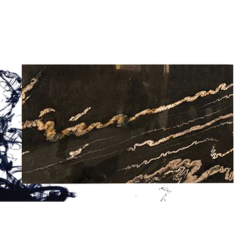 Titanium Gold Granite Slab - Application: Flooring / Commercial