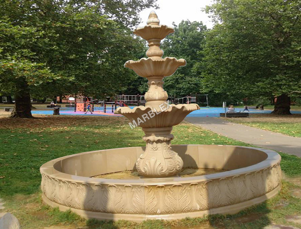 3 Tier Modern Marble Fountain - Color: As Per Requirement