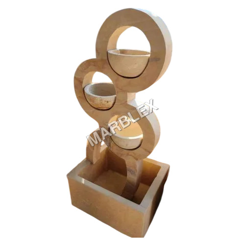 Brown Sand Stone Water Fountain - Color: As Per Requirement