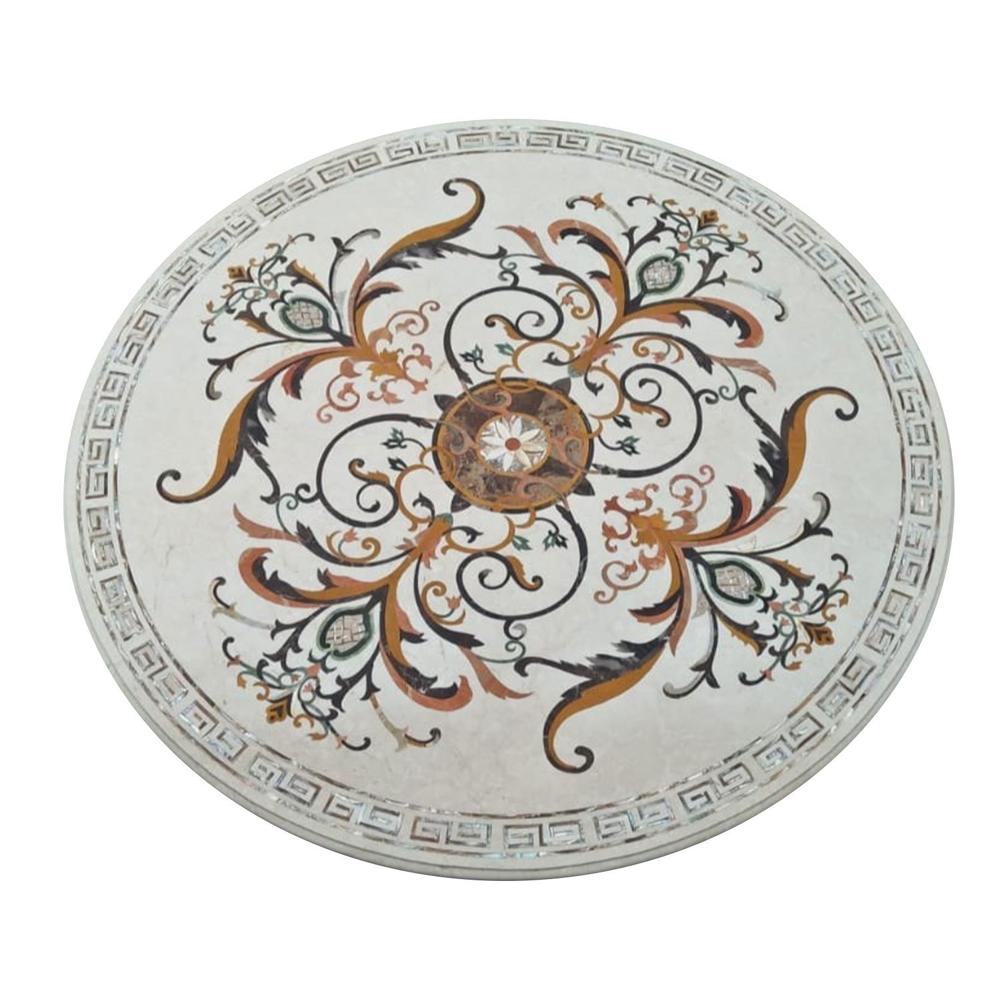 Import Marble Inlay Table Top - Color: Various Available