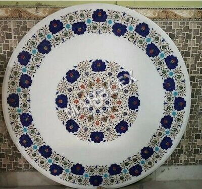36 Inch White Marble Table Top - Color: Various Available