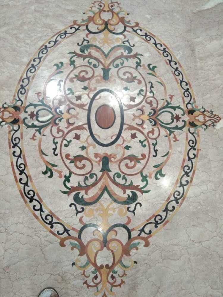 Italian Marble Inlay Flooring - Color: Different Available
