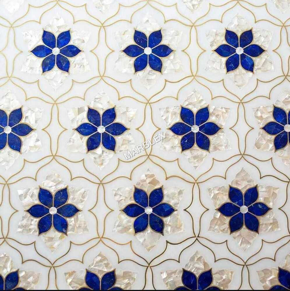 Marble Brass Inlay Flooring