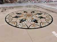 White Marble Inlay Flooring - Color: Different Available