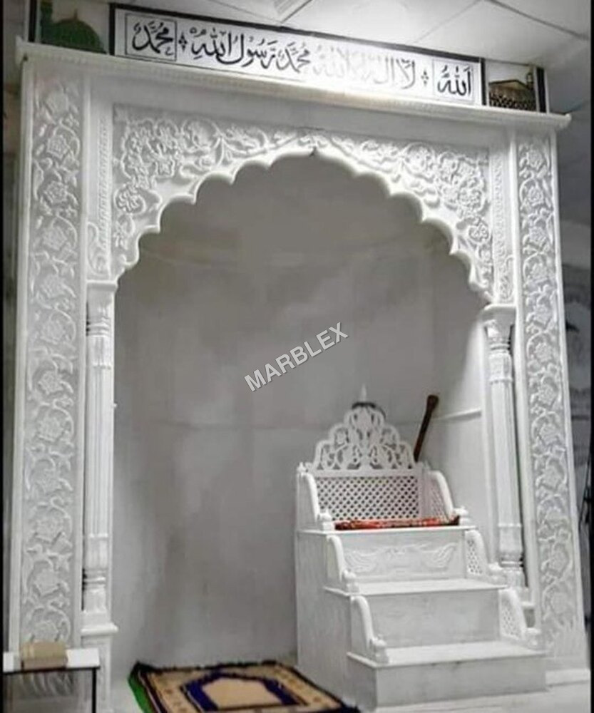 White Marble Masjid Mihrab
