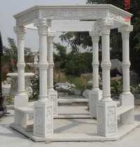 White Marble Gazebo For Outdoor