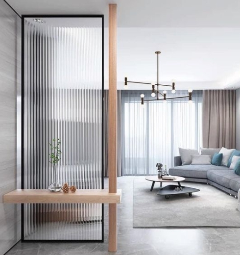 Industrial Fluted Glass - Color: Transparent