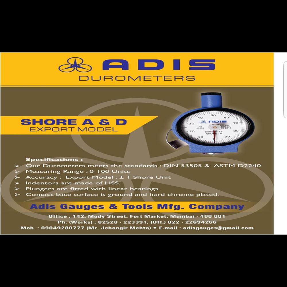 Shore A Adis Basic Durometer - Color: Blue