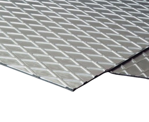 Aluminum Diamond Pattern Sheets - Color: Silver