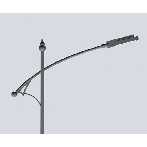 Sword Bracket Street Light Pole - Color: Silver