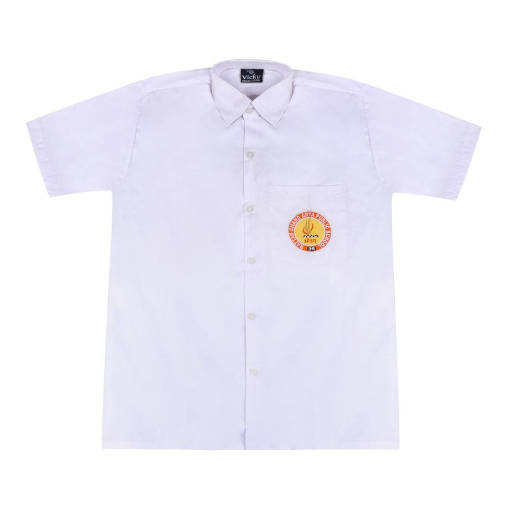 White Half Sleeve Shirt - Age Group: Nursery To 12th