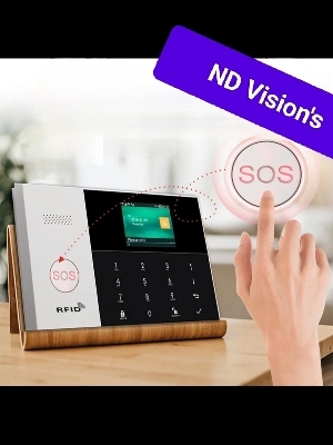 Nd Vision Security Alarm System - Color: White