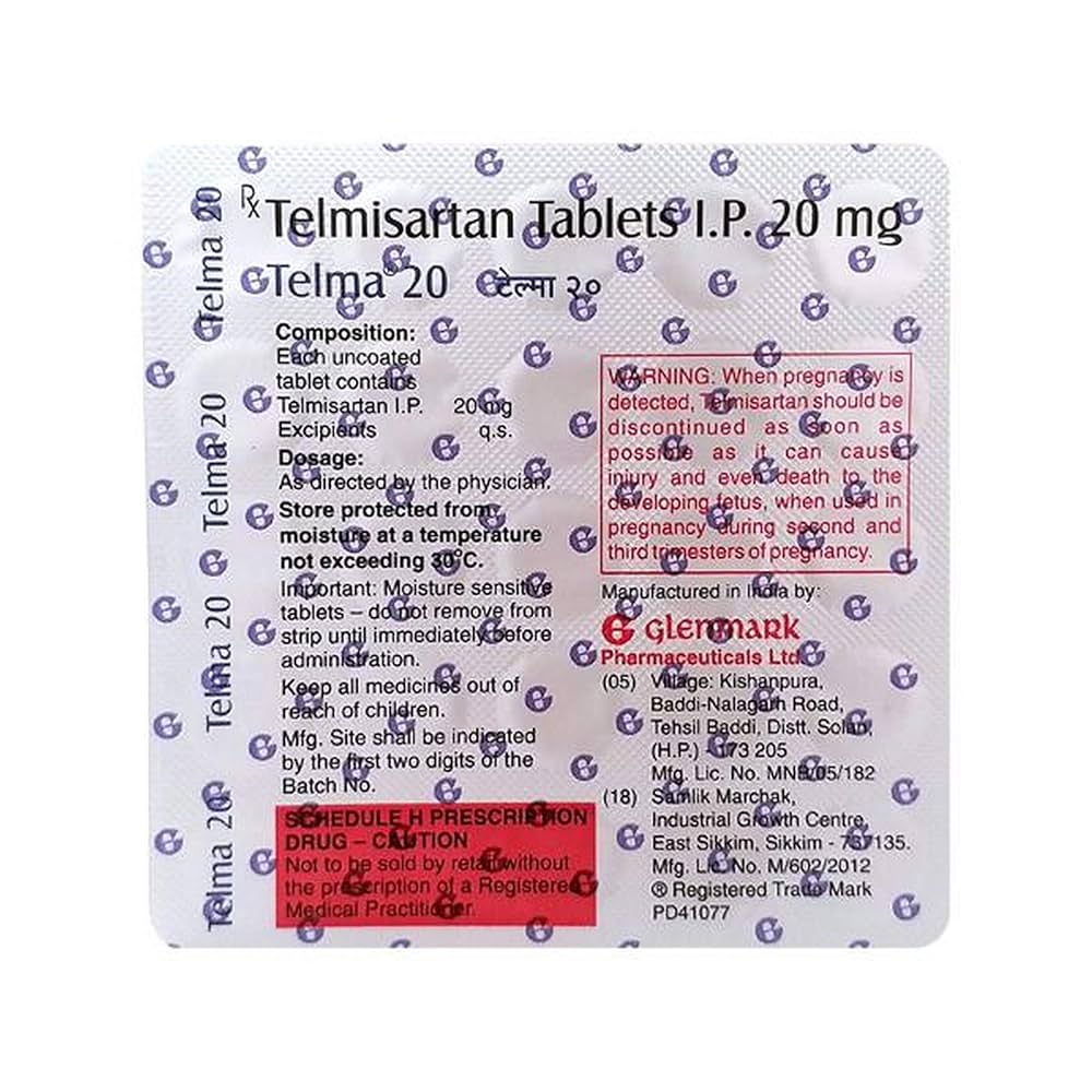 Telma 20 Telmisartan (20mg) Tablet