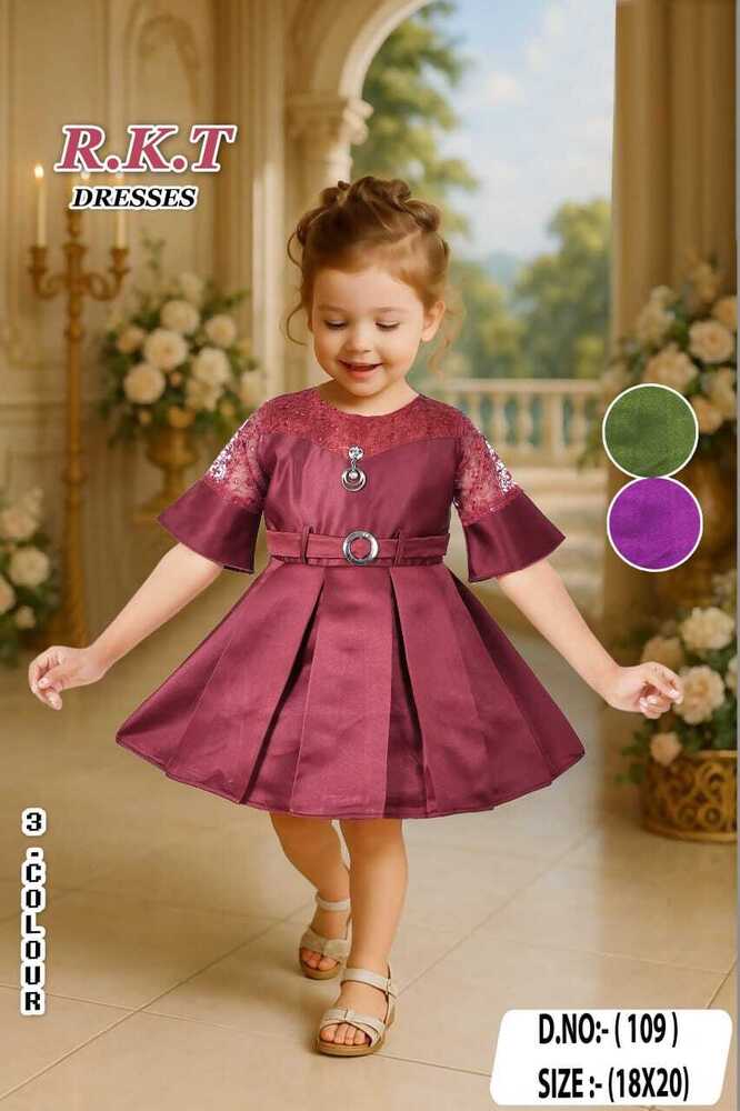 Dn-109 Girls Frock - Age Group: Kids