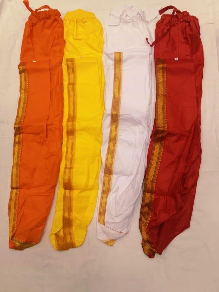 Maharaj Dhoti Pattern - Color: White